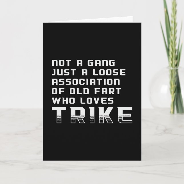 Triker Motorrad Trikers Motorrad Funny Retro Karte (Vorderseite)