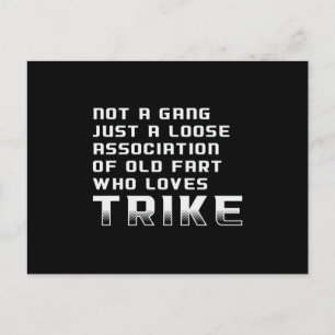 Triker Motorrad Trikers Motorrad Funny Retro Postkarte