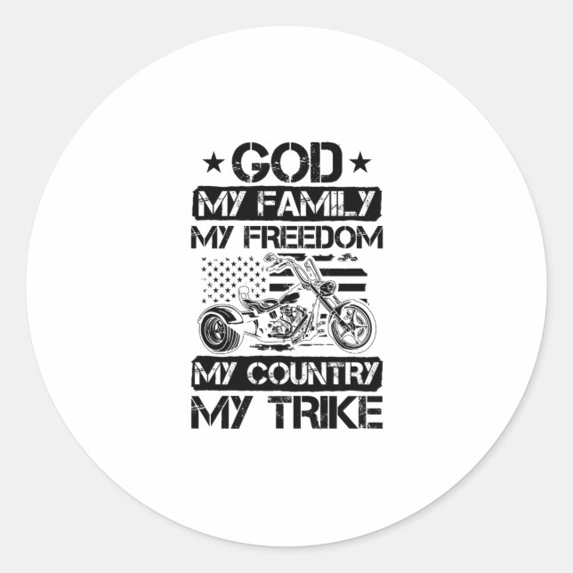 Triker Sayings | Trikes Trike Biking Hobby Gifts Runder Aufkleber (Vorderseite)