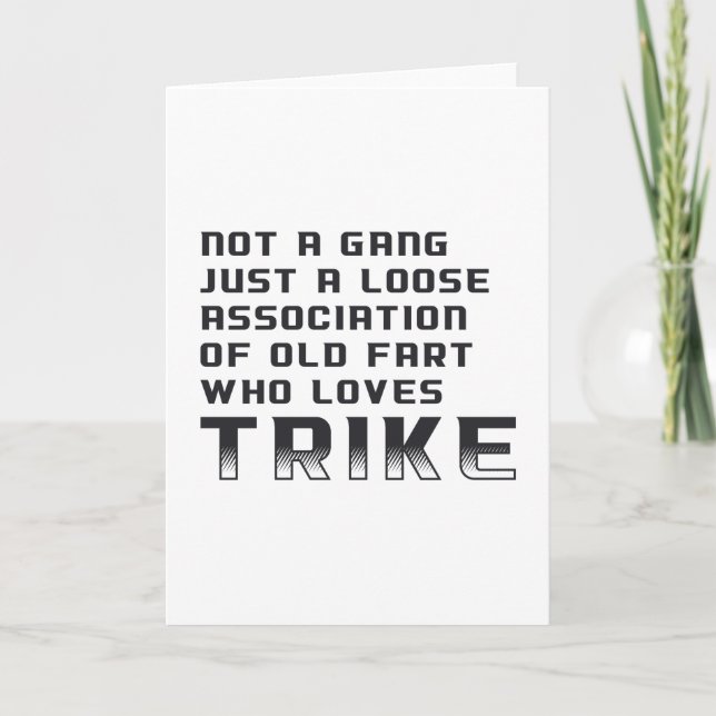 Trikers Trikers Tricycle Vintag Karte (Vorderseite)