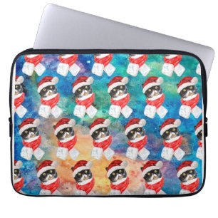 Trikolore Cat Funny Christmas Holidays Laptopschutzhülle