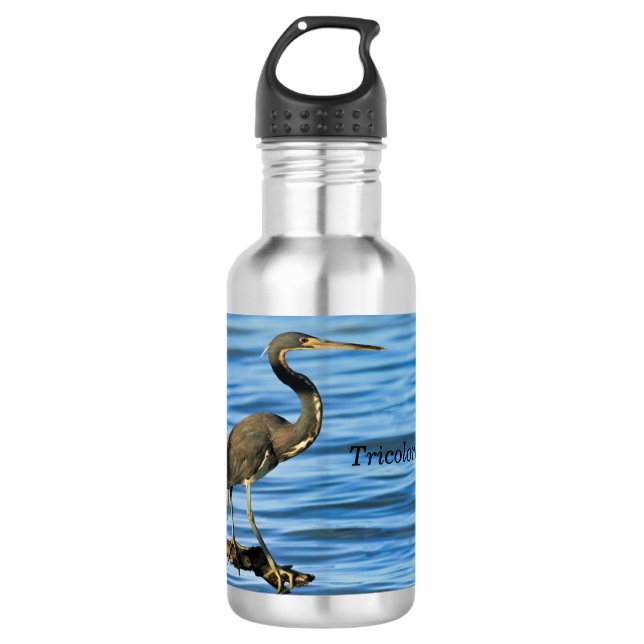 Trikolore Heron Water Flasche Edelstahlflasche (Vorderseite)
