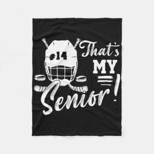 Trikot Nummer 14 Nacht Das ist mein Senior-Hockey Fleecedecke