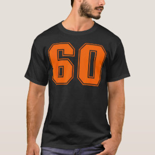 Trikot Nummer 60 Orange Sports Lucky T-Shirt