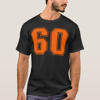 Trikot Nummer 60 Orange Sports Lucky T-Shirt