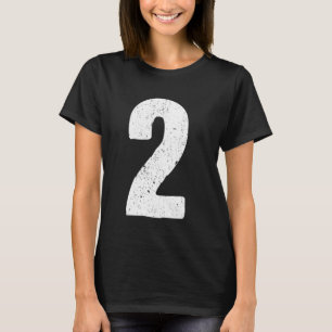 Trikot Uniform #2, große Zahlengrafik T-Shirt