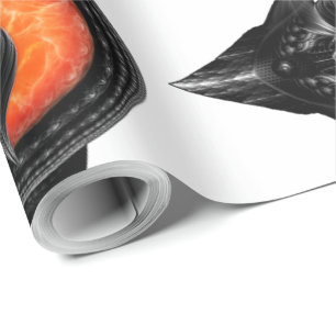 Trilia Red Nebula Portrait BLKGS Orange Sun Geschenkpapier
