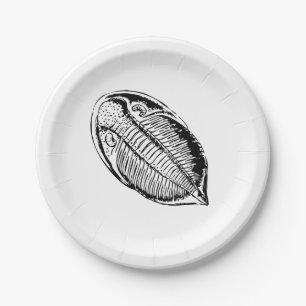 Triliobitfossilien Pappteller