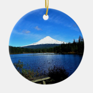 Trillium Lake, OR Keramik Ornament