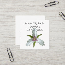 Trillium Spring Wildblume Business Card bemalt Quadratische Visitenkarte