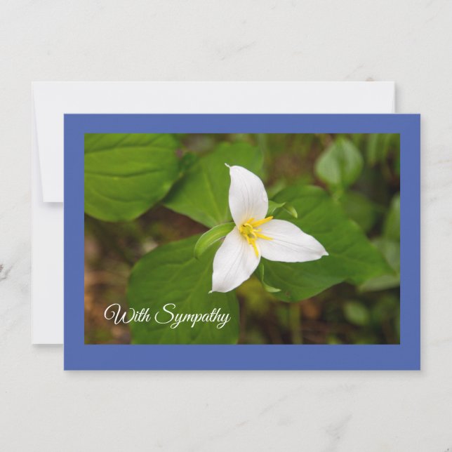Trillium Wild Blume Flat Card Feiertagskarte (Vorderseite)