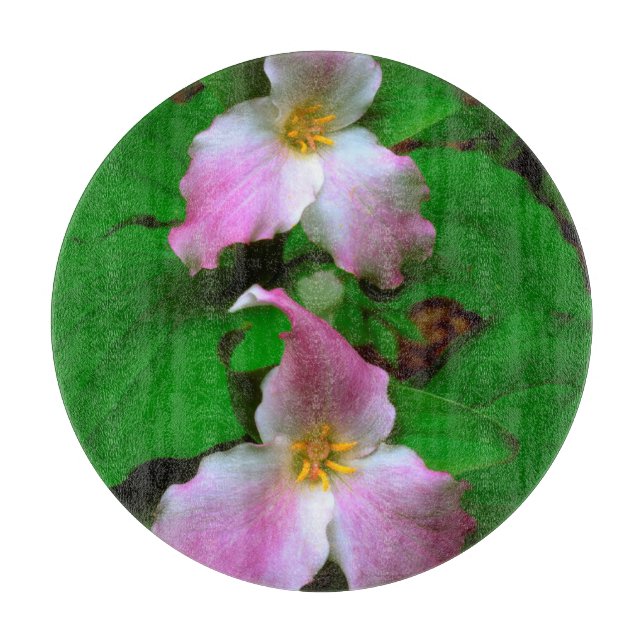 Trillium-Wildblume Schneidebrett (Vorderseite)