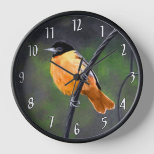Trillori-Gemälde - Originale Vogelkunst Uhr