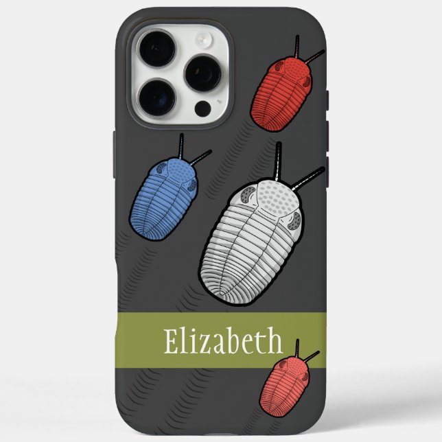 Trilobite Migration - prähistorisches Tier iPhone 16 Pro Max Hülle (Rückseite)
