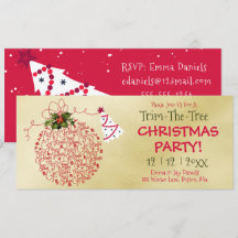 Trim-the-Tree, Red and Gold Weihnachten Party