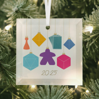 Trim the Tree with Board Games Glass Ornament Aus Glas