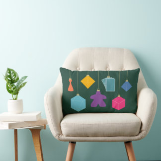 Trim the Tree with Board Games Lumbar Pillow Lendenkissen