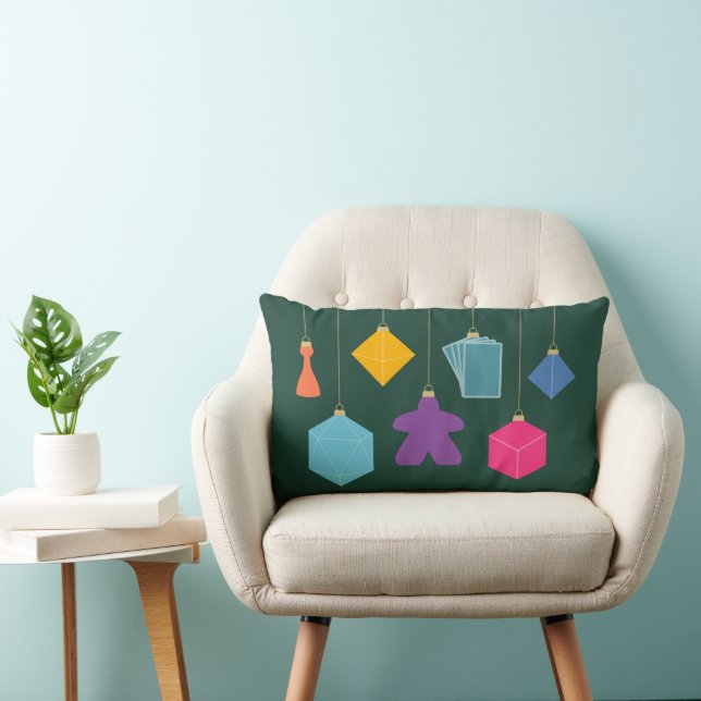 Trim the Tree with Board Games Lumbar Pillow Lendenkissen (Stuhl )