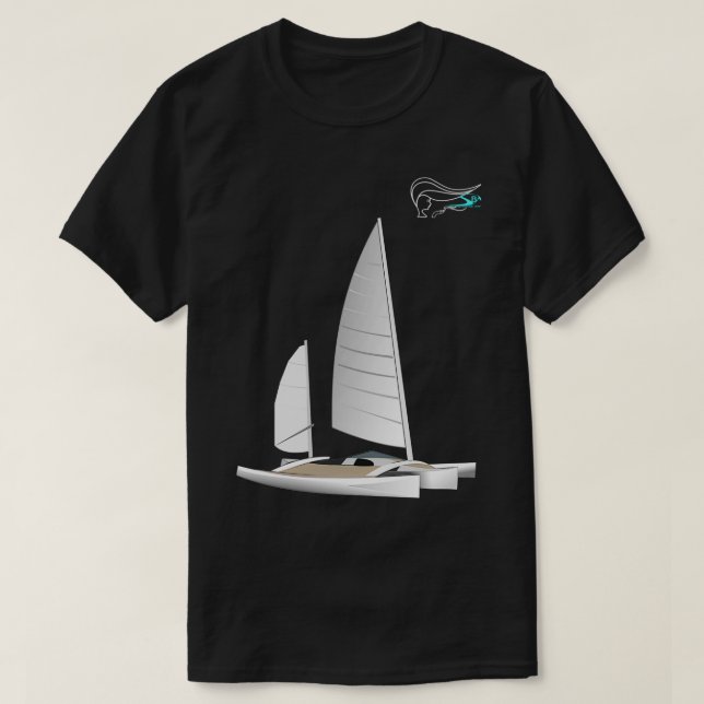 Trimaran Newick Spark T-Shirt (Design vorne)