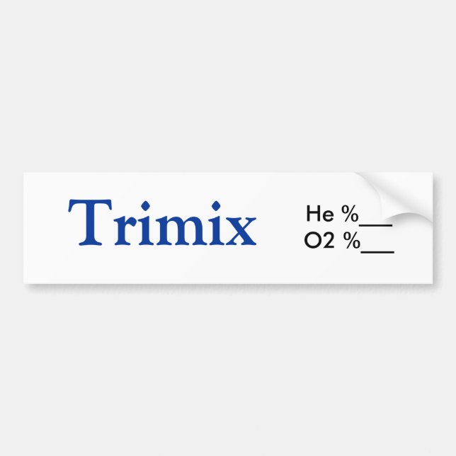 Trimix Behälter-Aufkleber Autoaufkleber (Vorne)