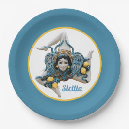 Trinacria of Sicily Three-Legged symbol Sicilia  Pappteller