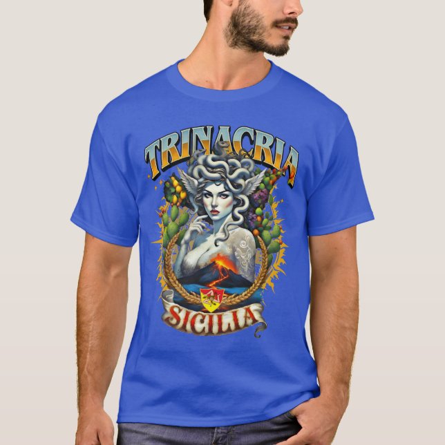 Trinacria Retro Style T-Shirt  (Vorderseite)