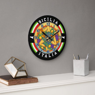 Trinacria Sicilia Italia  Große Wanduhr