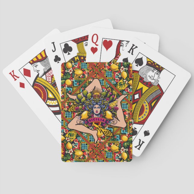 Trinacria Sicilia Spielkarten (Rückseite)