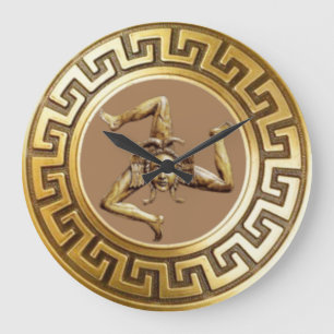 Trinacria Sicilian Clock Große Wanduhr