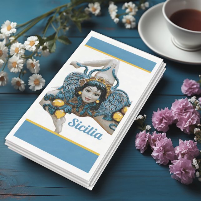 Trinacria von Sizilien Drei-Legende-Symbol Sizilie Serviette (Sicilia)
