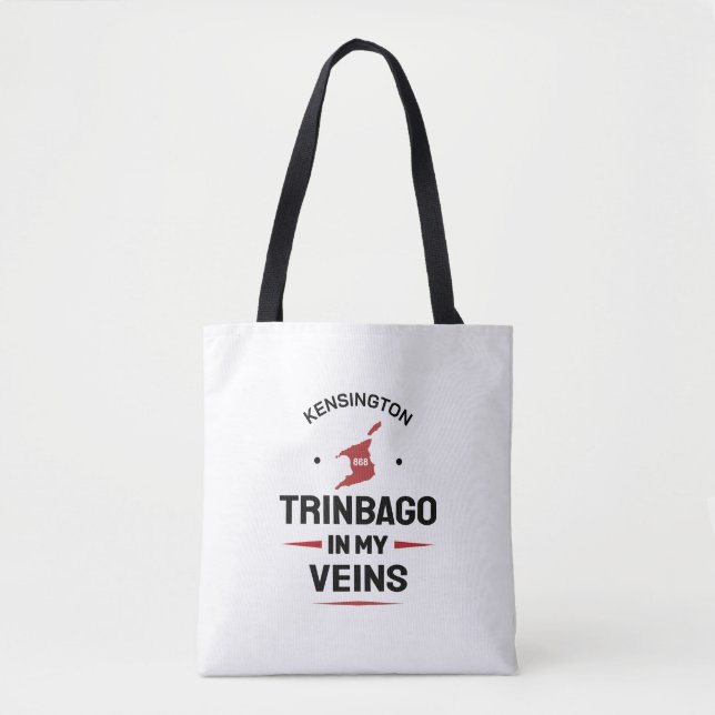 Trinbago in My Veins | Trini Pride WHITE Tasche (Vorderseite)