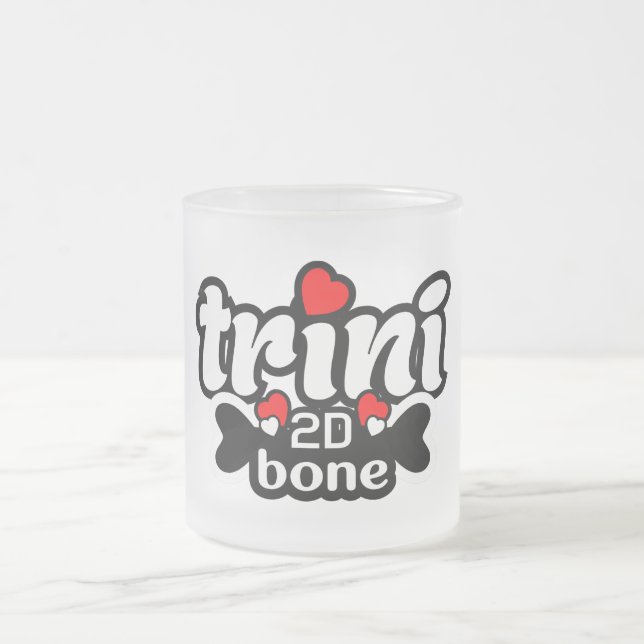 Trini 2D Knochen Mattglastasse (Mittel)