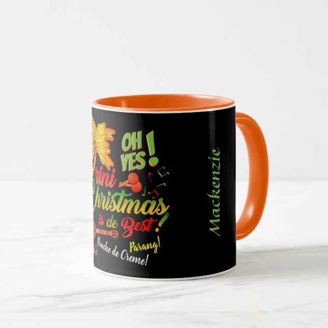 Trini Christmas is de Best on BLACK Tasse (VorderseiteRechts)