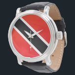 Trini Time Armbanduhr<br><div class="desc">Flagge der Republik Trinidad und Tobago.</div>
