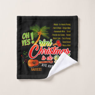 Trini Weihnachten ist das Beste auf SCHWARZ Badhandtuch Set