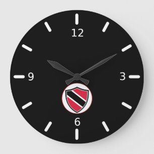 Trinidad and Tobago flag large clock Große Wanduhr