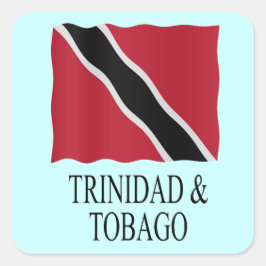 Trinidad and Tobago flag Quadratischer Aufkleber
