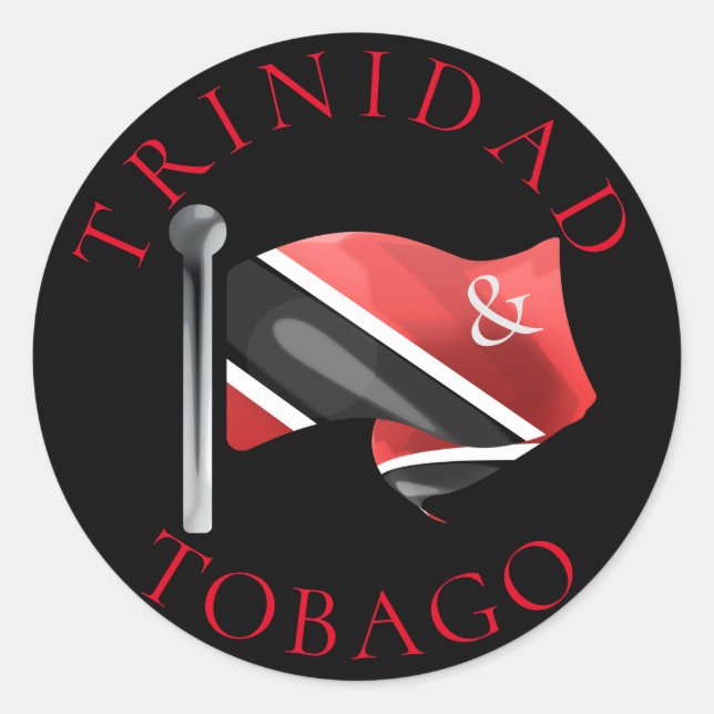 Trinidad and Tobago Flag Sticker (Devant)