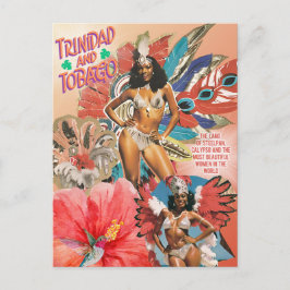 Trinidad and Tobago Postcard Iconic Carnival Art Postkarte