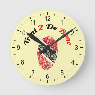 Trinidad and Tobago Trini 2 De Bone Runde Wanduhr