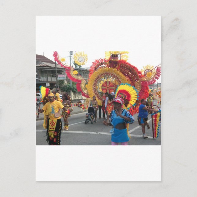 Trinidad Carnival Postkarte (Vorderseite)