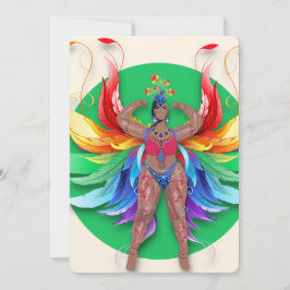 Trinidad Carnival Queen - Tropical Cards Einladung