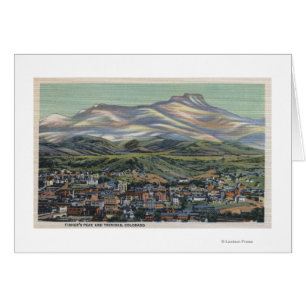 Trinidad-, Colorado- - Fishersspitze und Stadt