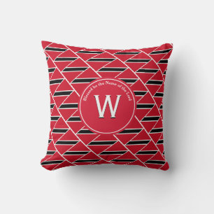TRINIDAD FLAG Anpassbare Monogramm-Schrift Kissen