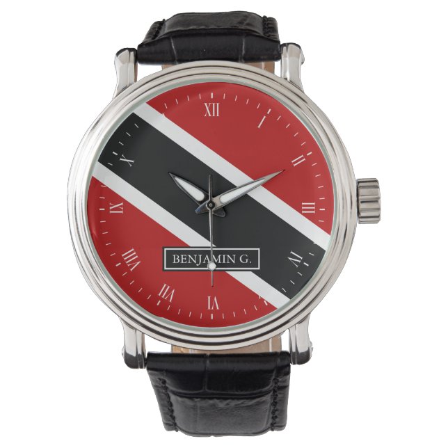 Trinidad Flag Individuelle Name Armbanduhr (Vorderseite)