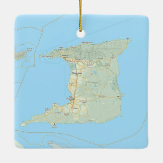 Trinidad Map Weihnachten Keramikornament