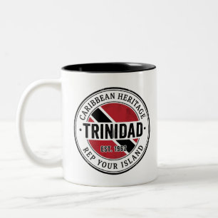 Trinidad Reisepass-Stempel Karibisches Erbe Zweifarbige Tasse