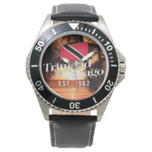 "Trinidad & Tobago Est. 1962" Sonnenuntergang mit Armbanduhr