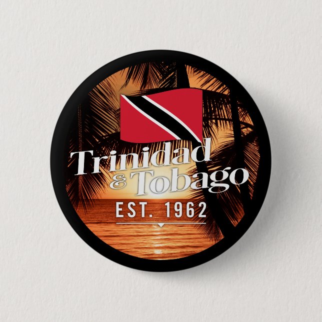 "Trinidad & Tobago Est. Sonnenuntergang 1962" mit  Button (Vorderseite)