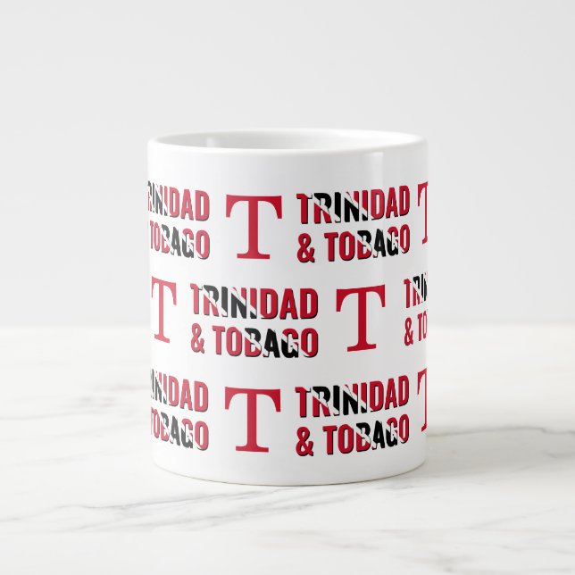 TRINIDAD TOBAGO FLAG Monogramm Jumbo-Tasse (Vorderseite)
